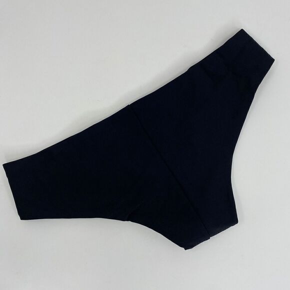 Show Me Your Mumu Mermaid Solid Black Hipster Bikini Bottom NWOT Womens Large L - Picture 5 of 8